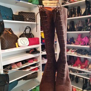 BROWN SUEDE BOOTS